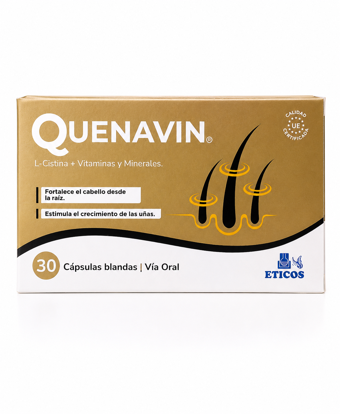 Quenavin L-Cistina + Vitaminas y Minerales — 30 cápsulas