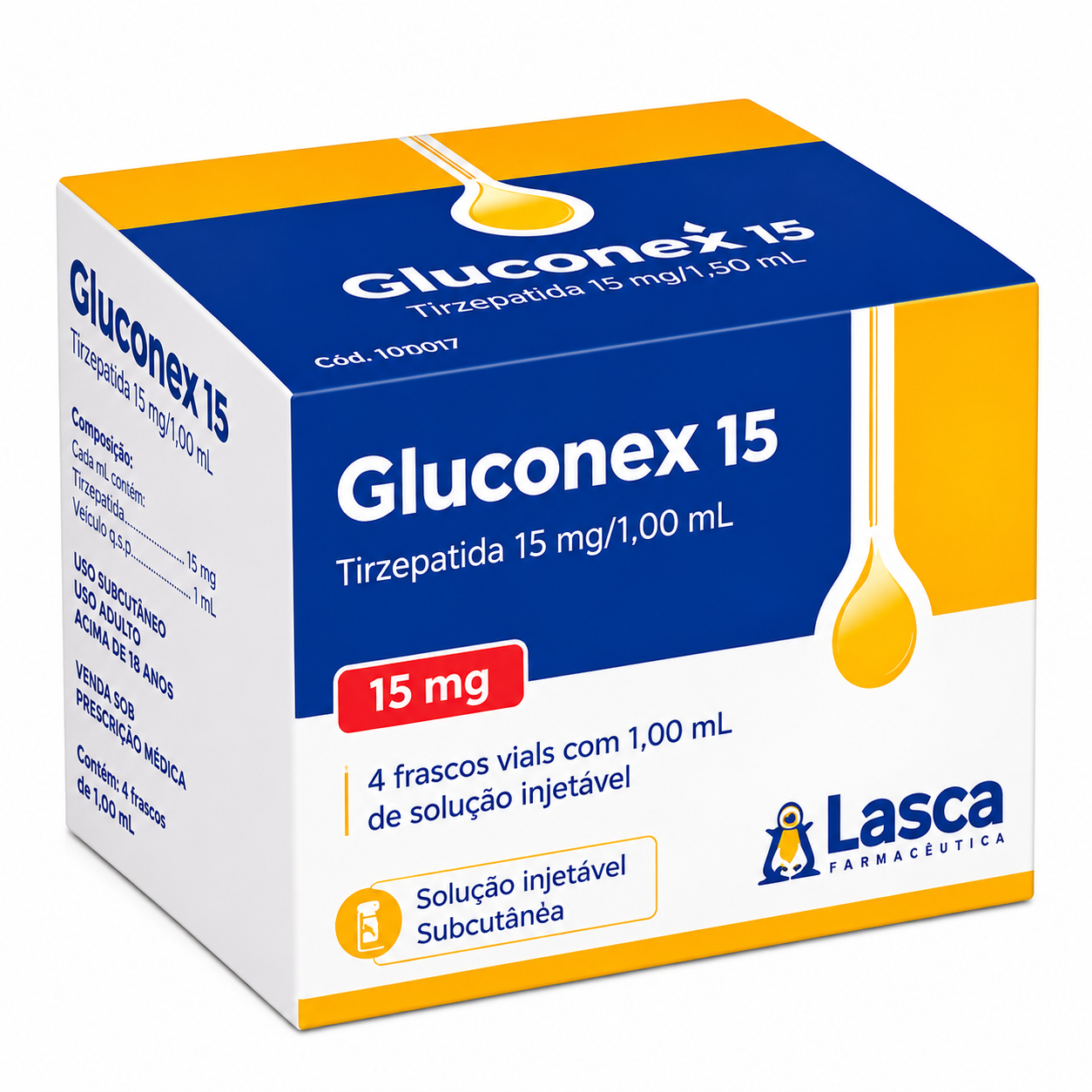 Gluconex 4 ampolas 15 mg