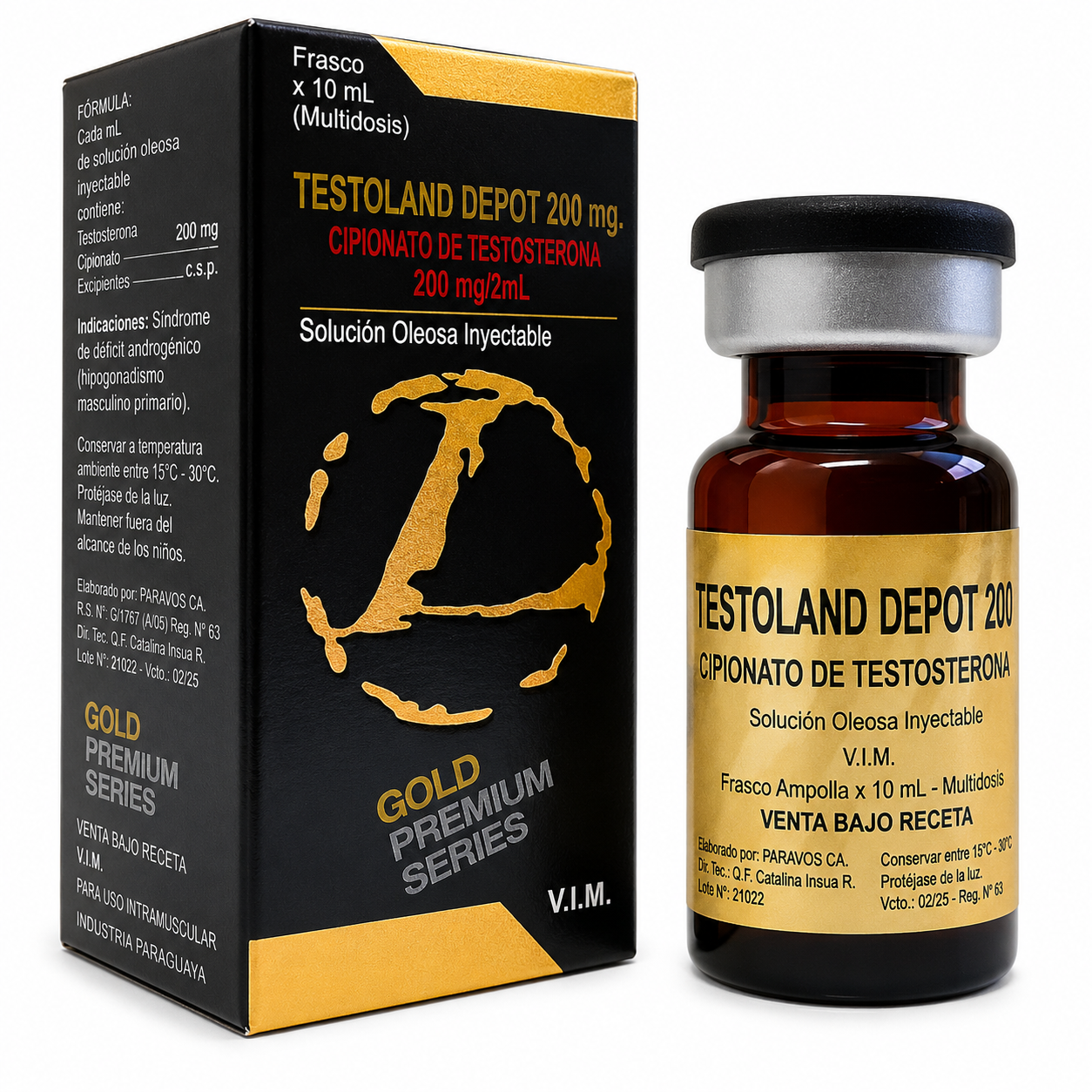 Testoland Depot 200 mg x 10 mL (Cipionato de Testosterona)