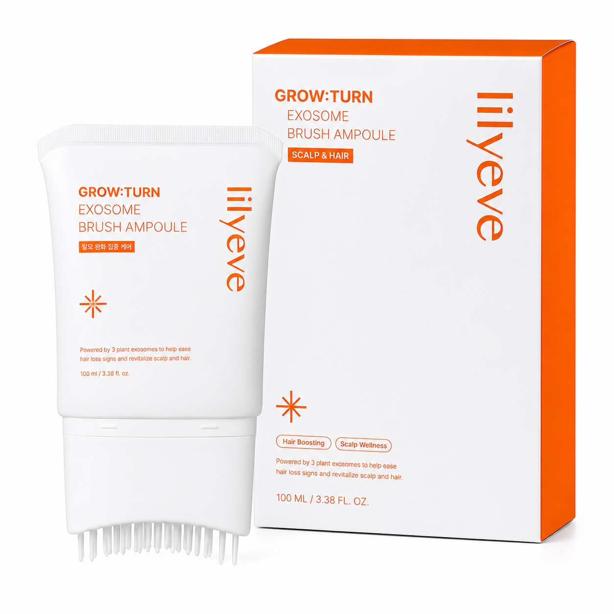 Sérum Capilar Lilyevee Grow:Turn Exosome Brush Ampoule — 38 Pontas 100 mL