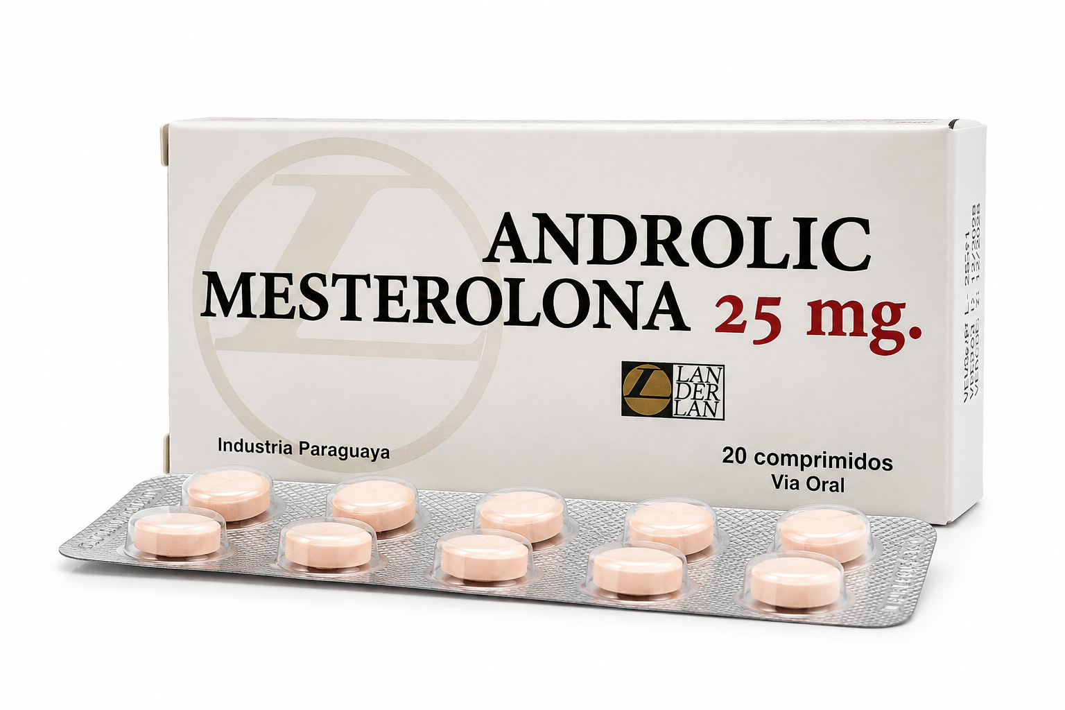 Androlic Mesterolona 25 mg (20 comprimidos)